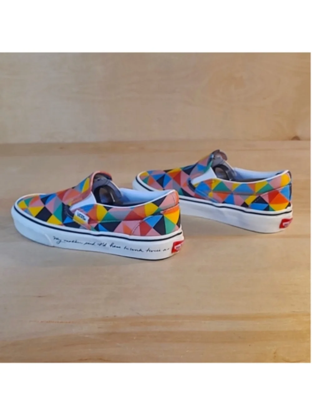 Vans X MoMA Classic Slip-On Size 3.5 M 5 W Multicolored Canvas Unisex Sneakers